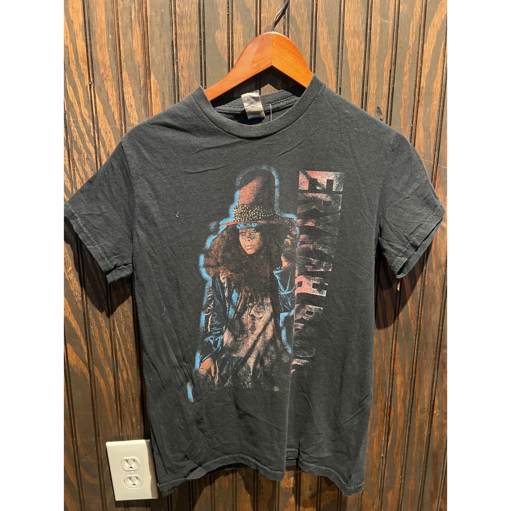 Erykah Badu Graphic T-Shirt Black Short Sleeve Neo Soul Music Tee Small
